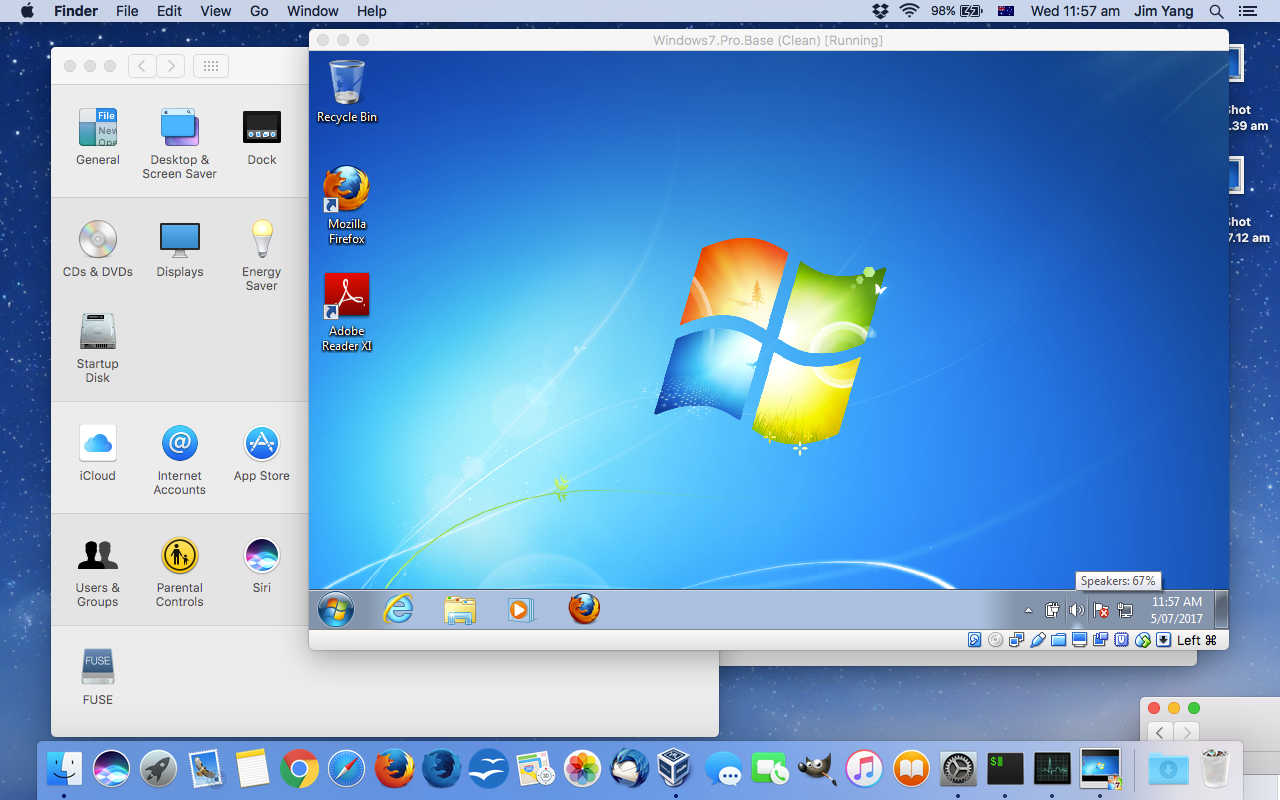 Windows 7 on Mac Virtual Machine